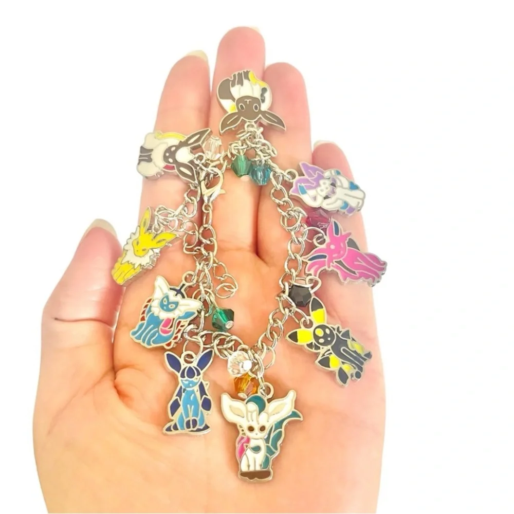 Pokemon Eevee Evolution Silver Charm Bracelet - Picture 6 of 7